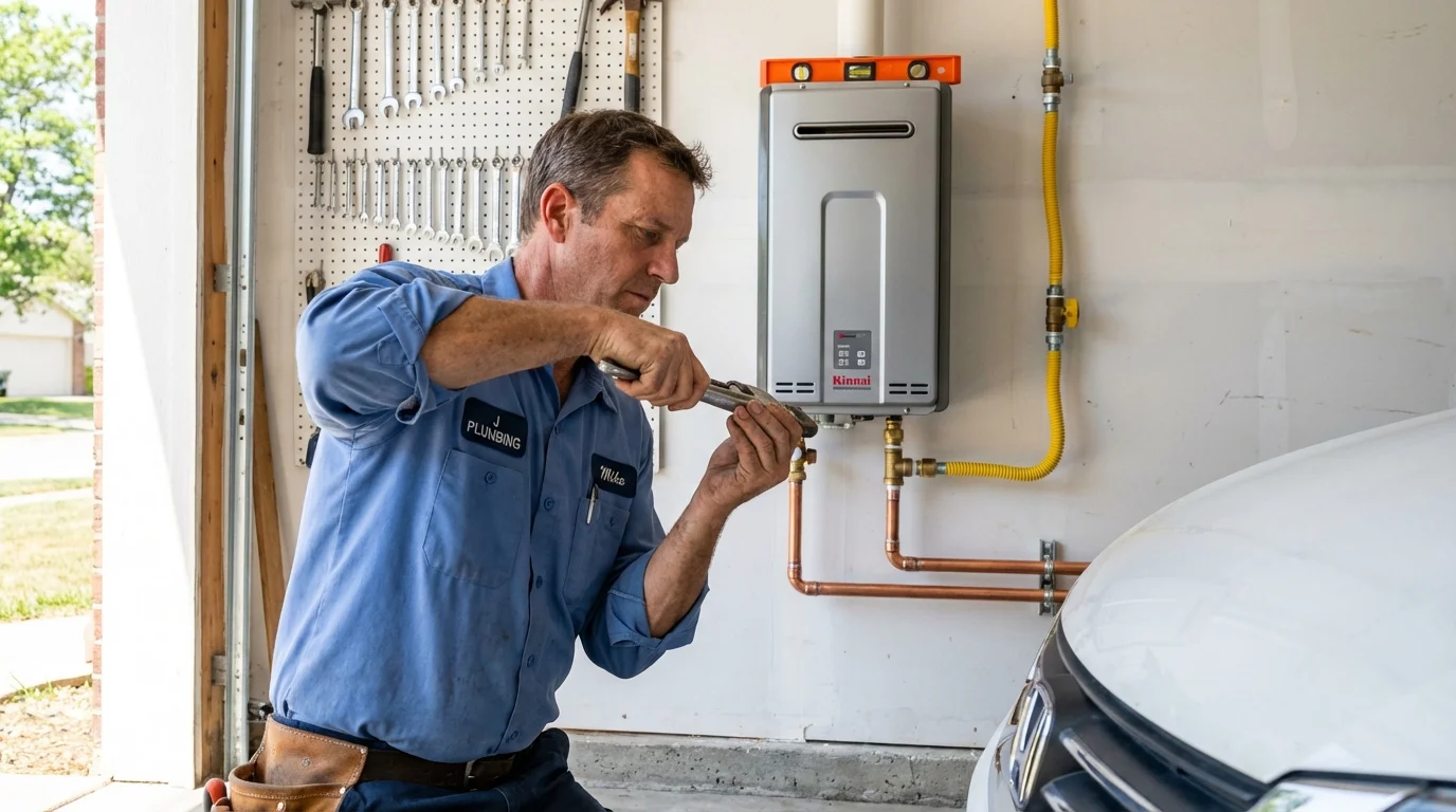 Tankless water heater installation by a Johns Plumbing LLC plumber in Cashmere